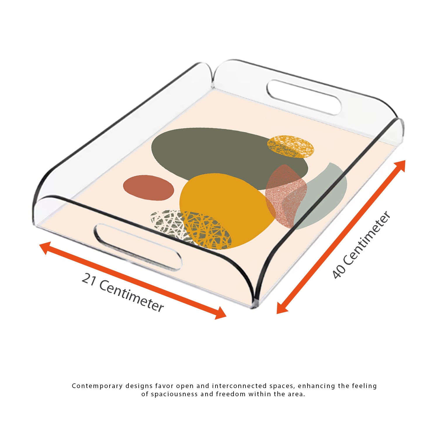 Abstract Composition Design Acrylic Tray - Jordan Offers