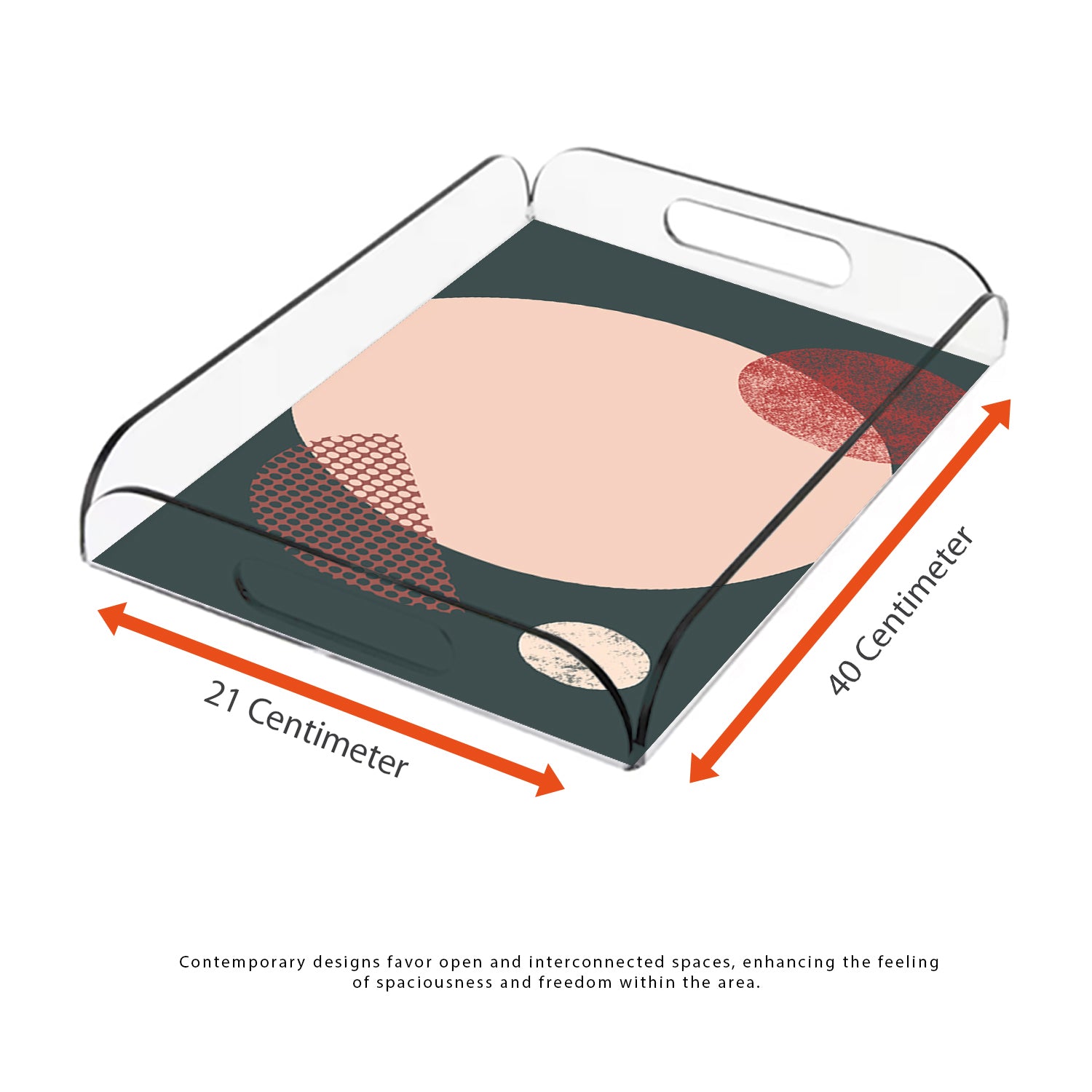 Vintage Abstract Design Acrylic Tray - Jordan Offers