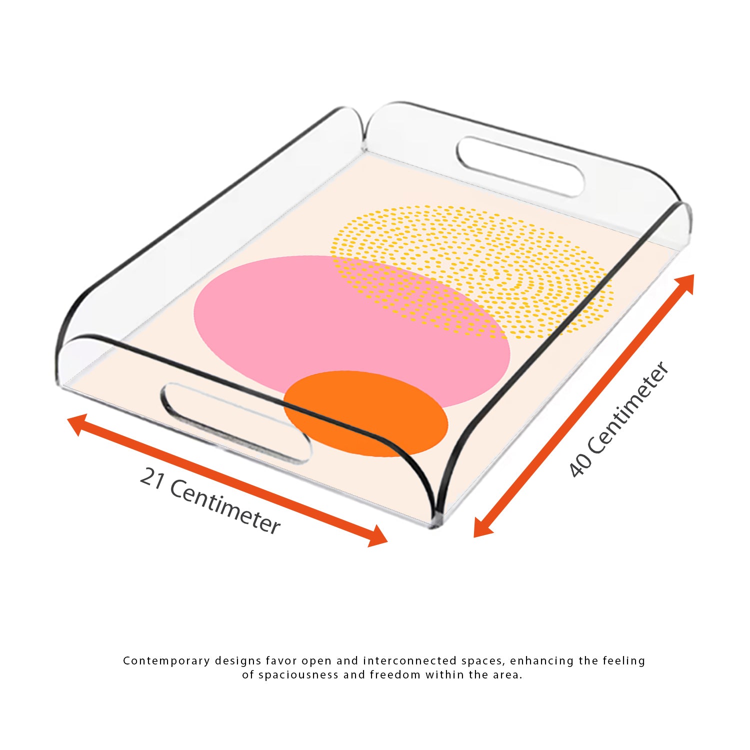 Modern Abstract Design Acrylic Tray - Jordan Offers