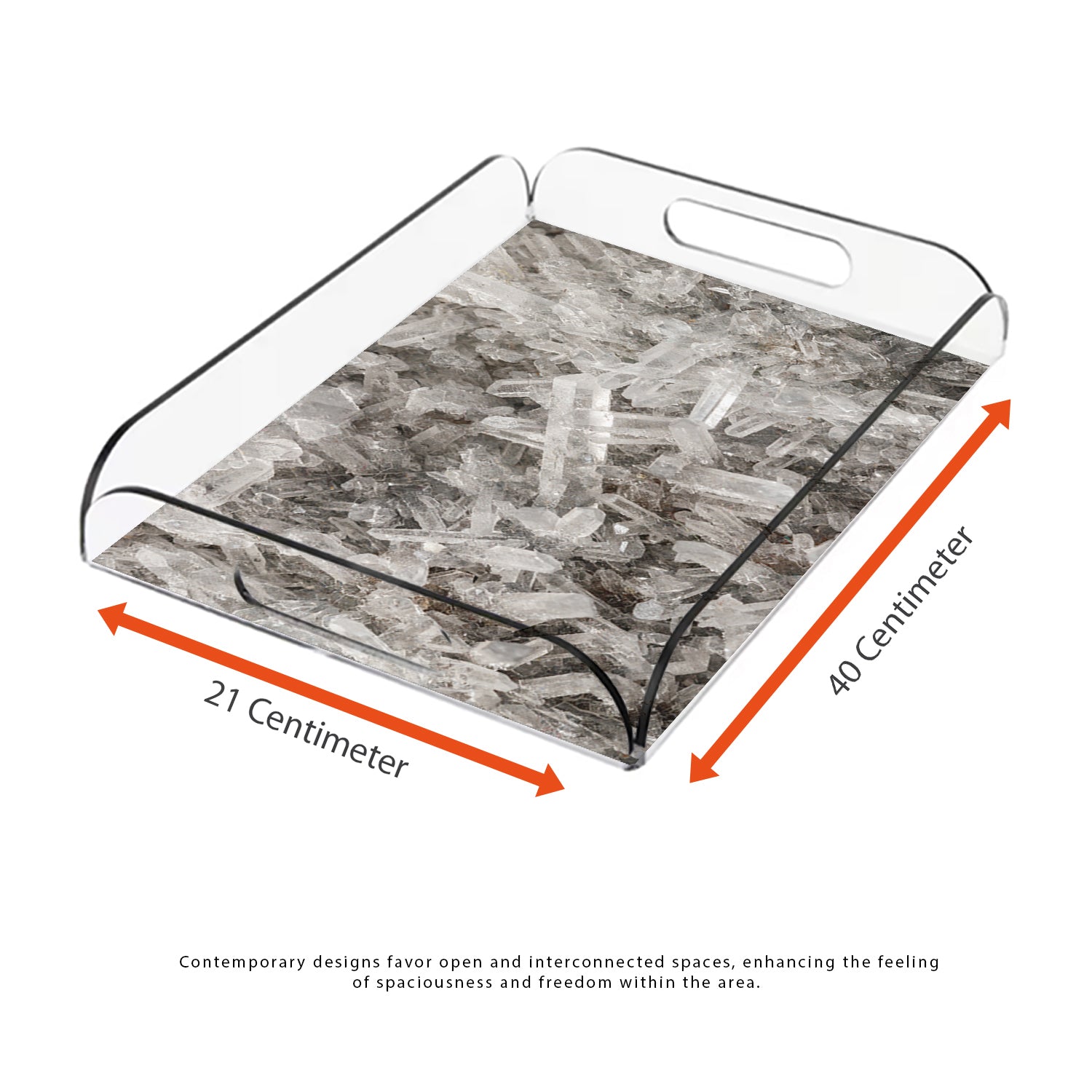 Quartz Design Acrylic Tray - Jordan Offers