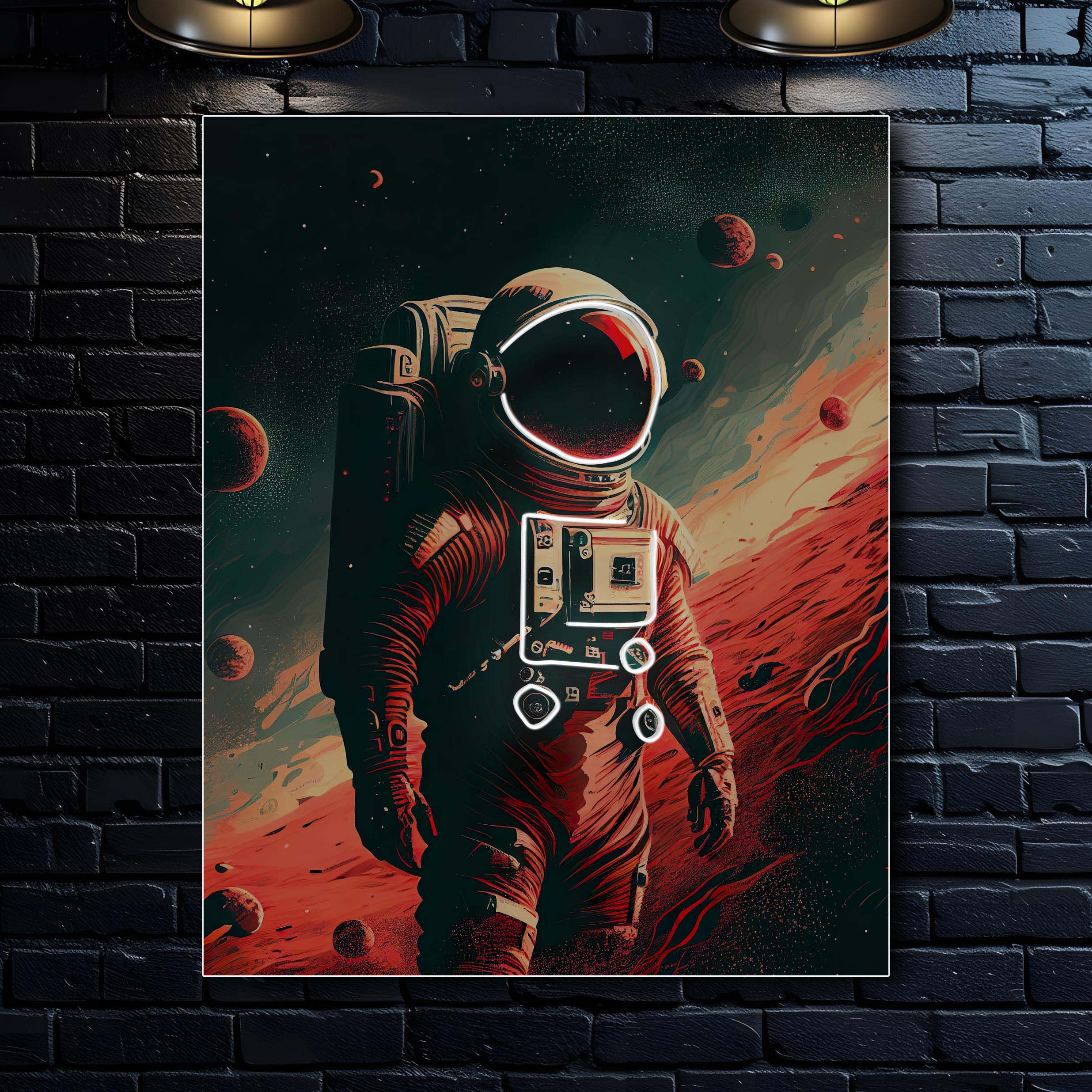 Astronaut In Outer Space Neon Sign - Jordan Offers