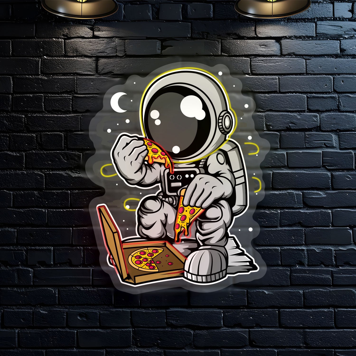 Astronaut Eating Pizza Neon Sign - Jordan Offers