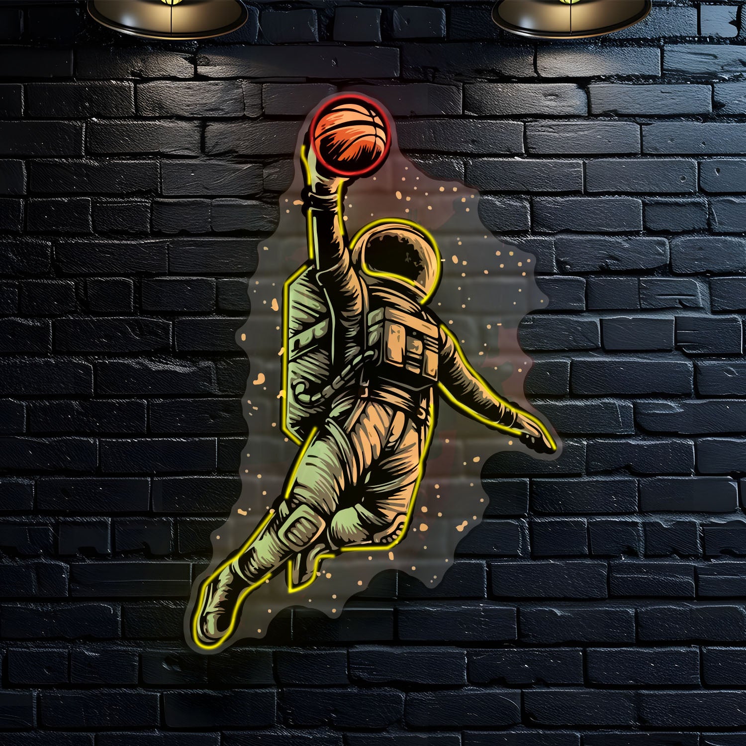 Astronaut Playing Basketball Neon Sign - Jordan Offers