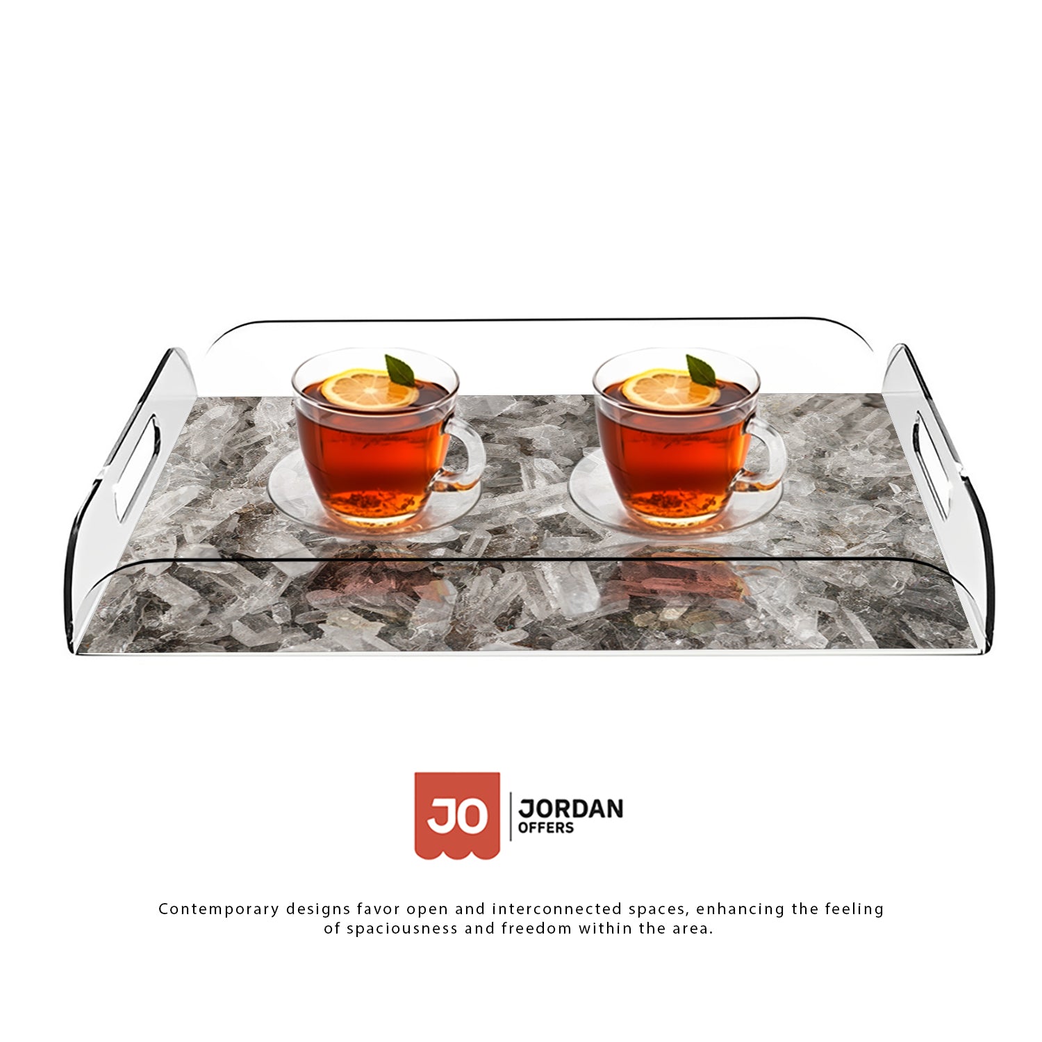 Quartz Design Acrylic Tray - Jordan Offers