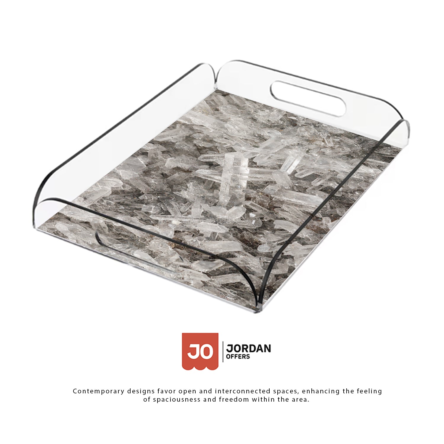 Quartz Design Acrylic Tray - Jordan Offers