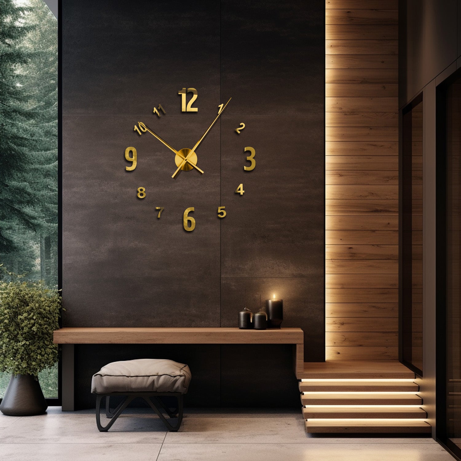 Bold Numeral Sequence Wall Clock - Jordan Offers