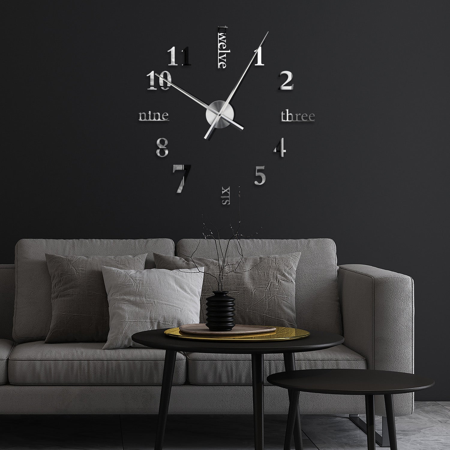 Mixed Numerals Wall Clock - Jordan Offers