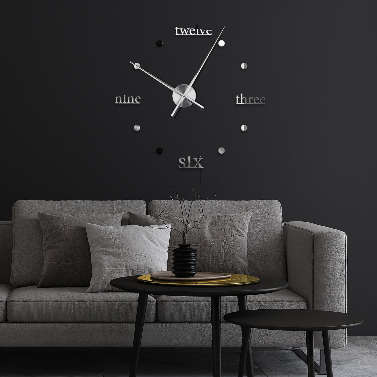 Dots and Numbers Wall Clock - Jordan Offers