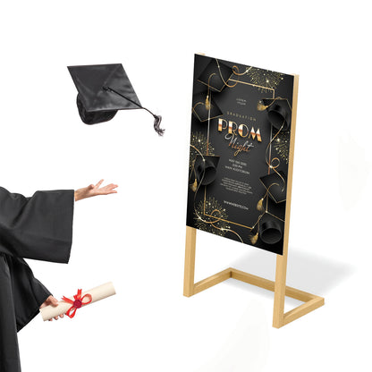 Graduation Banner with Simple Wooden Stand - Jordan Offers