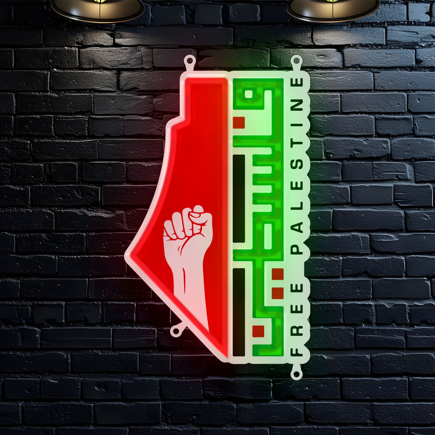 Free Palestine Neon Sign - Jordan Offers