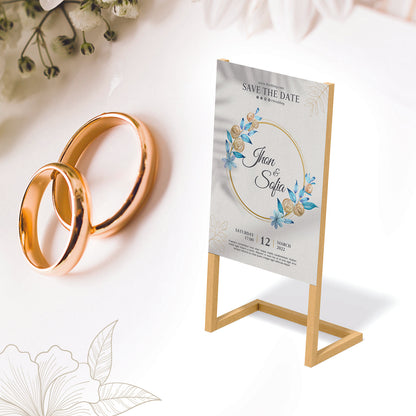 Wedding Banner with Simple Wooden Stand - Jordan Offers