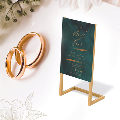 Wedding Banner with Simple Wooden Stand - Jordan Offers