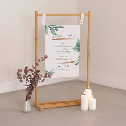 Wedding Banner with Wooden Hanger Stand - Jordan Offers