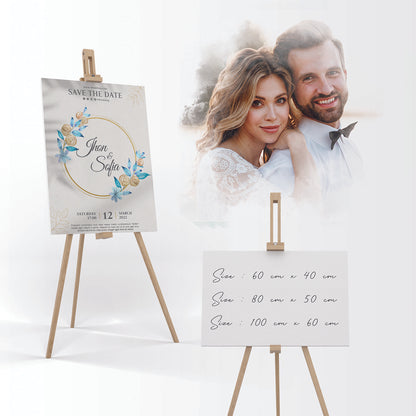 Wedding Banner with Drawing Wooden Stand - Jordan Offers