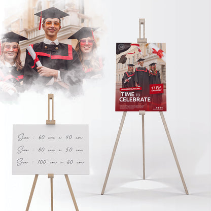 Graduation Banner with Drawing Wooden Stand - Jordan Offers