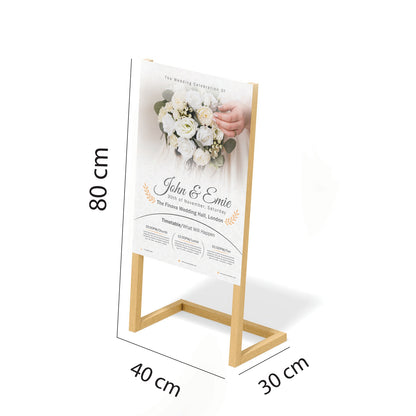 Wedding Banner with Simple Wooden Stand - Jordan Offers