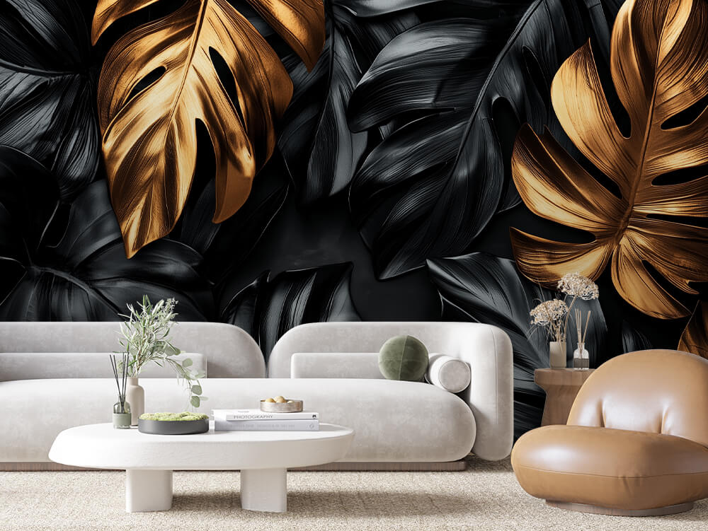 ورق جدران أوراق الشجر 008