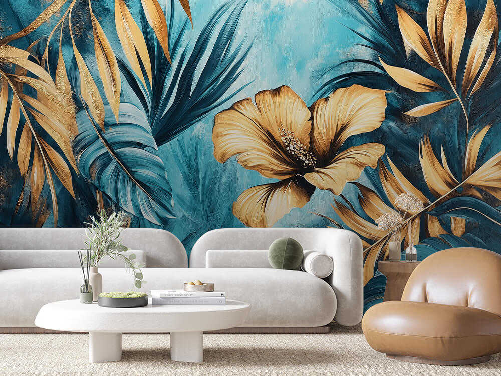 ورق جدران أوراق الشجر 036