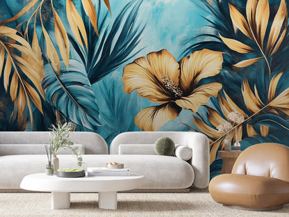 ورق جدران أوراق الشجر 036