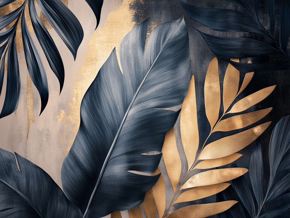 ورق جدران أوراق الشجر 044